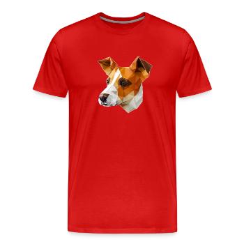 JACK RUSSELL - T-shirt bio Premium Homme - rouge - Devant - Damien (186cm)