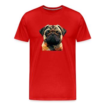 CARLIN - T-shirt bio Premium Homme - rouge - Devant - Damien (186cm)