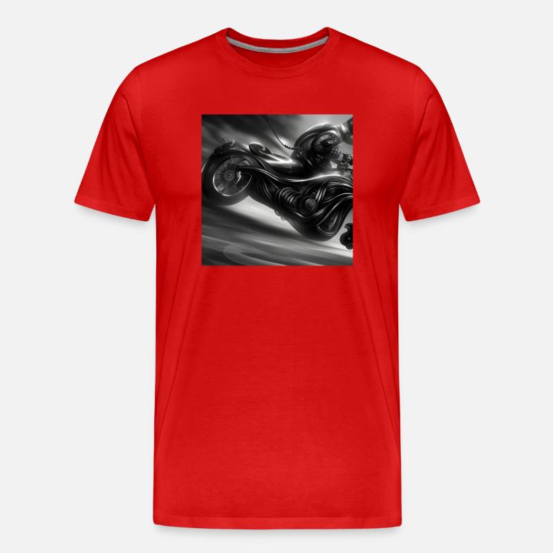 Motorrad - Männer Premium Bio T-Shirt - Rot