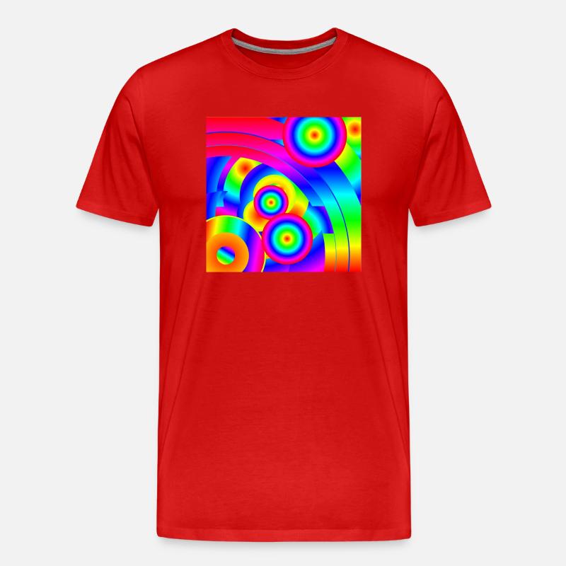 Abstrakter Komet - Männer Premium Bio T-Shirt - Rot
