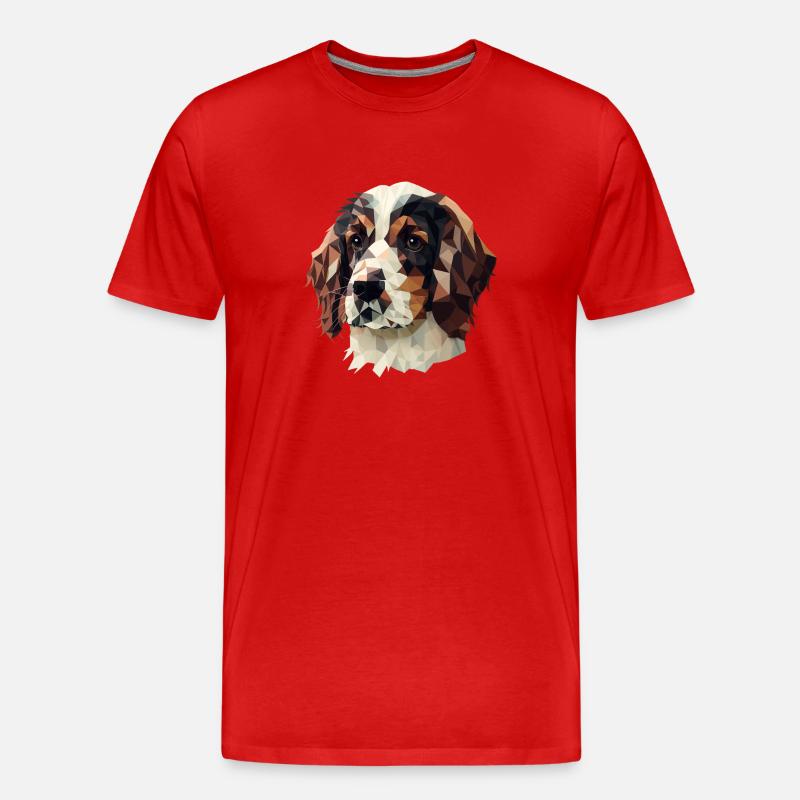 PUPPY - Männer Premium Bio T-Shirt - Rot