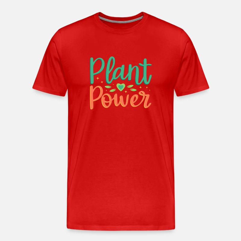 Kraft der Anlagen - Männer Premium Bio T-Shirt - Rot
