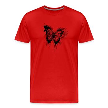 Tattoo Tinte Splash Schmetterling - Männer Premium Bio T-Shirt - Rot - Vorne - Damien (186cm)
