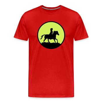 rider - Men's Premium Organic T-Shirt - red - Front - Damien (186cm)