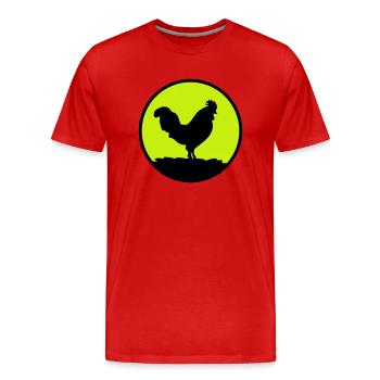 Coq - T-shirt bio Premium Homme - rouge - Devant - Damien (186cm)