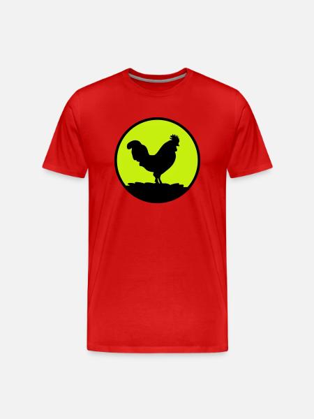 Rooster - Men's Premium Organic T-Shirt - red