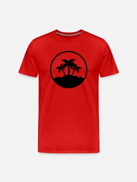 Palm Design - Men's Premium Organic T-Shirt - red
