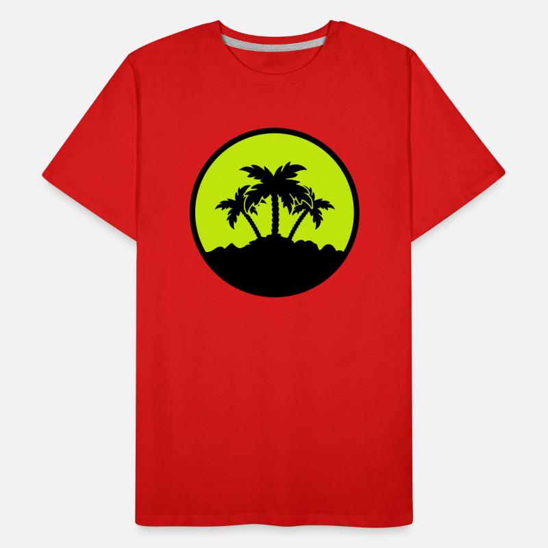palmen design Männer Premium Bio T-Shirt