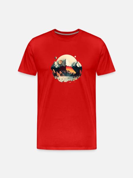 SURREAL - Männer Premium Bio T-Shirt - Rot