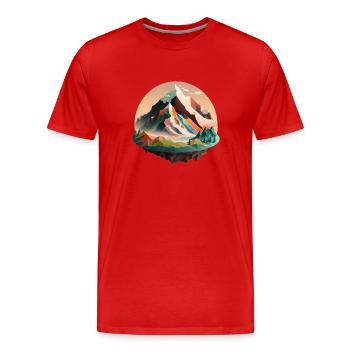 SURREAL - Men's Premium Organic T-Shirt - red - Front - Damien (186cm)