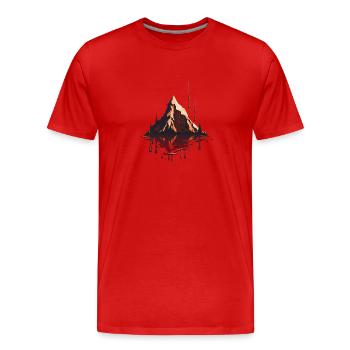 SURREAL - Men's Premium Organic T-Shirt - red - Front - Damien (186cm)