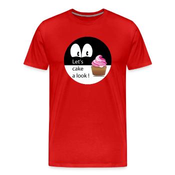 Cake a Look - T-shirt bio Premium Homme - rouge - Devant - Damien (186cm)