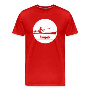 Kayak Water Sports - Men's Premium Organic T-Shirt - red - Front - Damien (186cm)