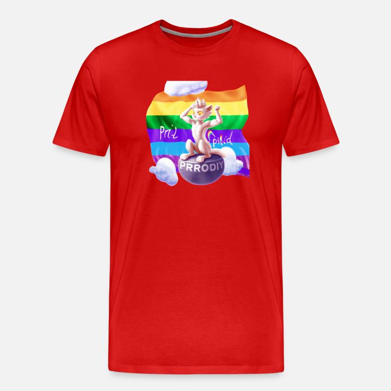 Pride mal anders - Männer Premium Bio T-Shirt - Rot