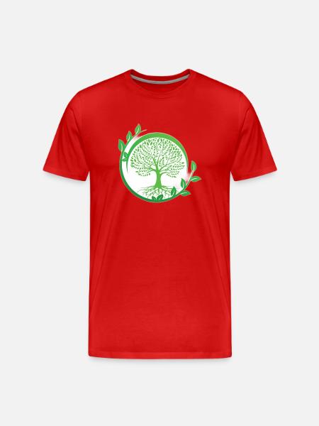 Tree of life. Celtic - Men's Premium Organic T-Shirt - red