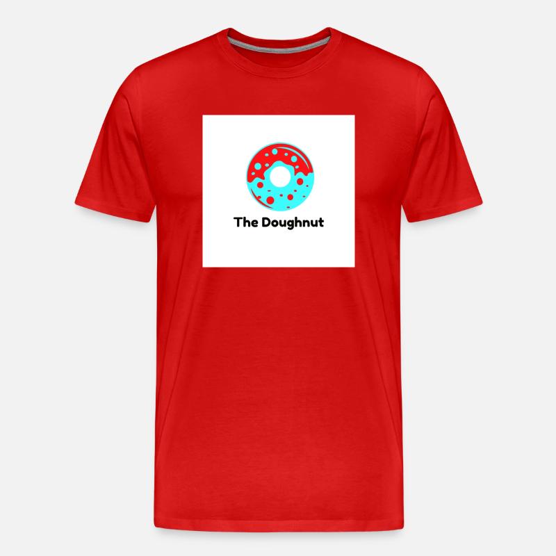 The Doughnut - Männer Premium Bio T-Shirt - Rot