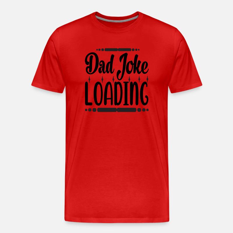 Dad Joke Loading - Männer Premium Bio T-Shirt - Rot