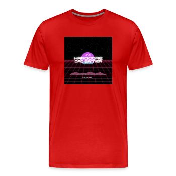 Level Harcore Dad Gamer Unlocked - T-shirt bio Premium Homme - rouge - Devant - Damien (186cm)