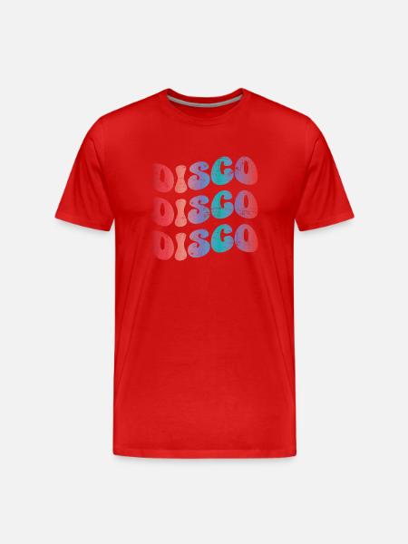 Disco Rétro - T-shirt bio Premium Homme - rouge