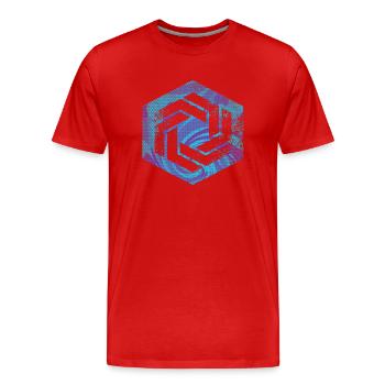Hexagon-Programmierung Programmierer Codierung geometrisch - Männer Premium Bio T-Shirt - Rot - Vorne - Damien (186cm)