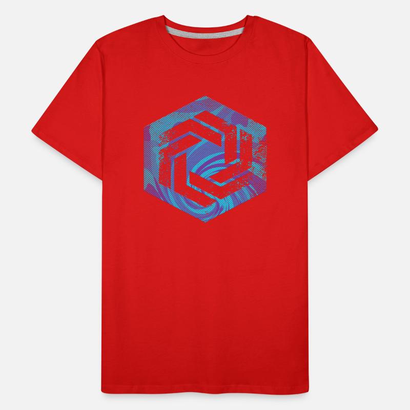 hexagon programming programmer coding geometric Men's Premium Organic T-Shirt