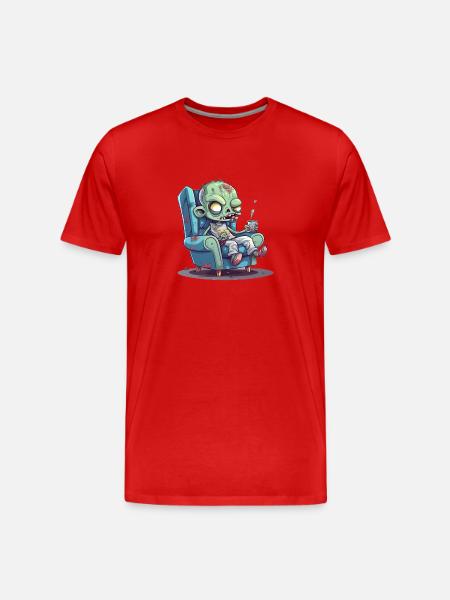 The Zombie Relaxation - Men's Premium Organic T-Shirt - red