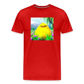 grumpie chick das Originale - Männer Premium Bio T-Shirt - Rot - Vorne - Damien (186cm)