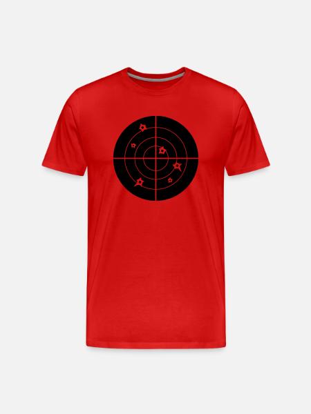 fadenkreuz schuss - Männer Premium Bio T-Shirt - Rot