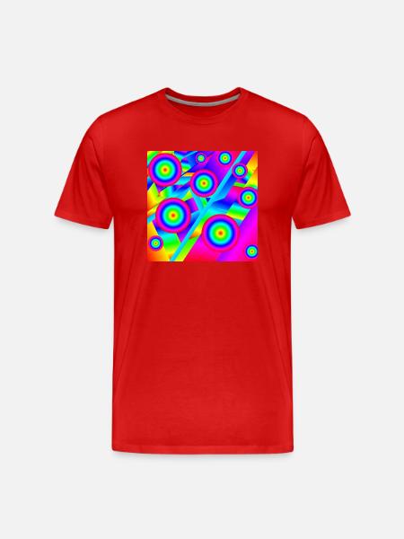 Abstract Music - Men's Premium Organic T-Shirt - red