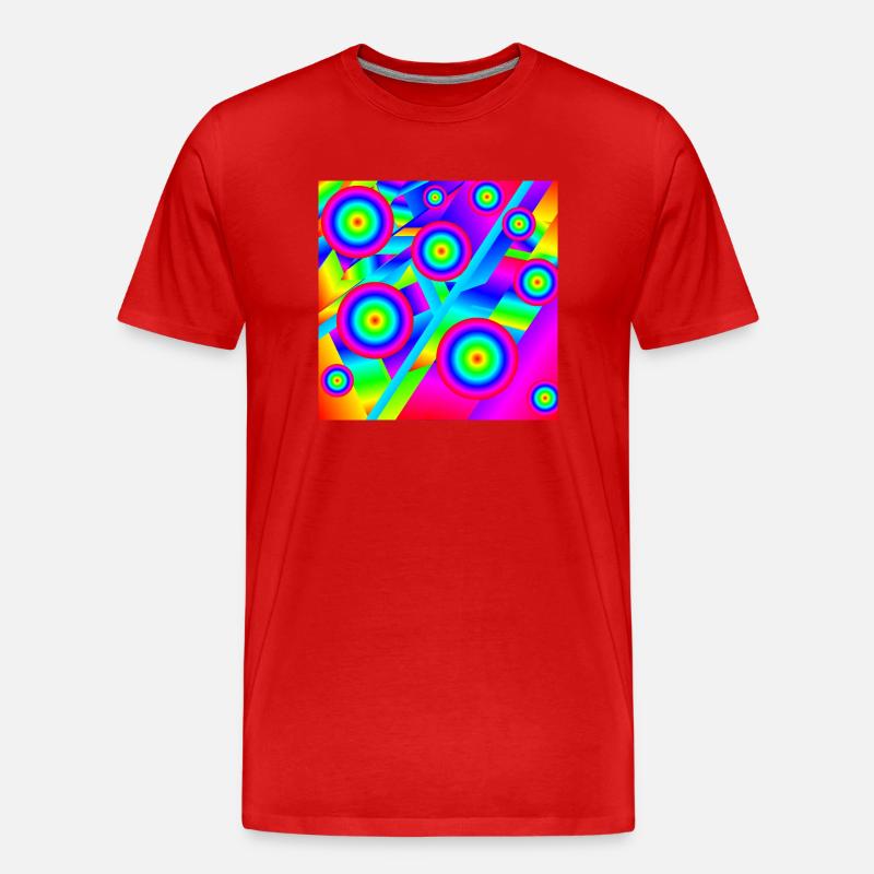 Abstrakte Musik - Männer Premium Bio T-Shirt - Rot