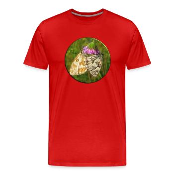 Deux bleus dans la planification familiale - T-shirt bio Premium Homme - rouge - Devant - Damien (186cm)