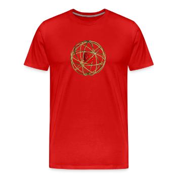 DEIN NORDEN - Männer Premium Bio T-Shirt - Rot - Vorne - Damien (186cm)