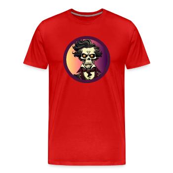 zombie beethoven - T-shirt bio Premium Homme - rouge - Devant - Damien (186cm)