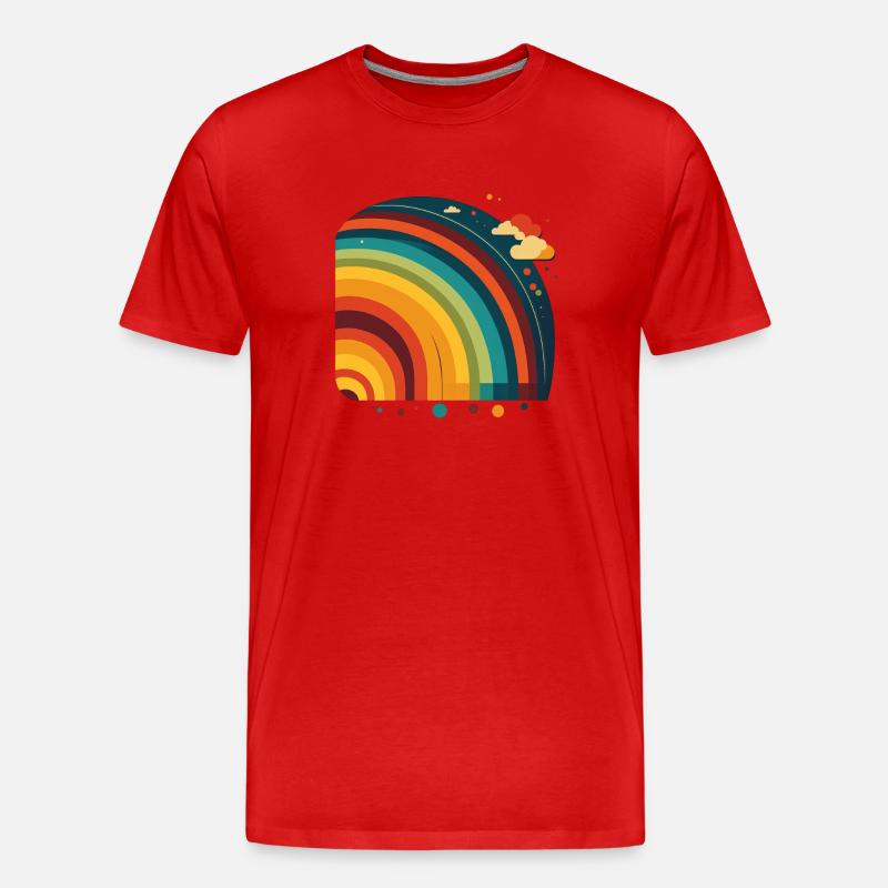 REGENBOGEN - Männer Premium Bio T-Shirt - Rot