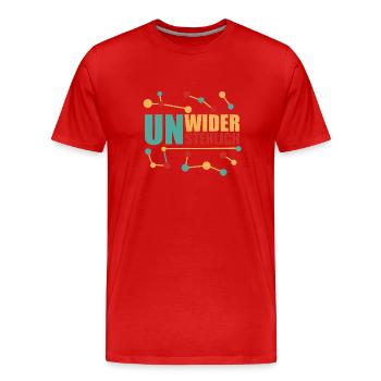 Unwiderstehlich gut, selbstbewusst und mutig! - Männer Premium Bio T-Shirt - Rot - Vorne - Damien (186cm)