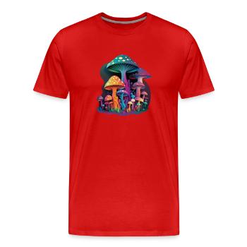 CHAMPIGNONS TRIPPY - T-shirt bio Premium Homme - rouge - Devant - Damien (186cm)