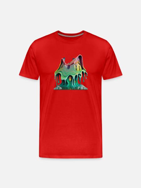 DRIPPY HOUSE - Men's Premium Organic T-Shirt - red