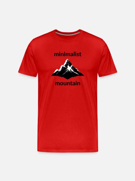 Minimalist Mountain - Men's Premium Organic T-Shirt - red