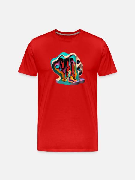 DRIPPY - Männer Premium Bio T-Shirt - Rot