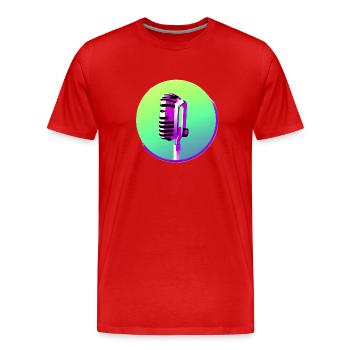 Singer Vocals Musicians Band Singing Hobby Singers - Men's Premium Organic T-Shirt - red - Front - Damien (186cm)