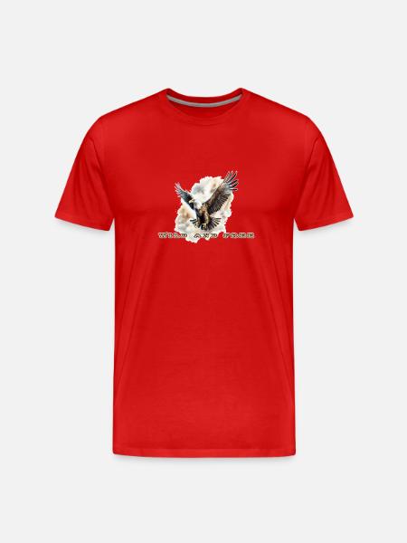 Wild and Free - Men's Premium Organic T-Shirt - red