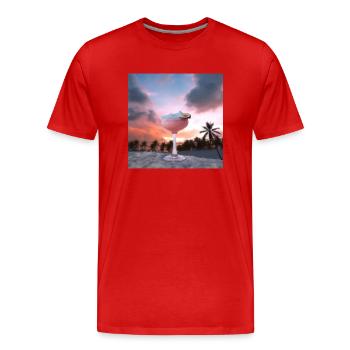 Cocktail 1 Gift - Men's Premium Organic T-Shirt - red - Front - Damien (186cm)