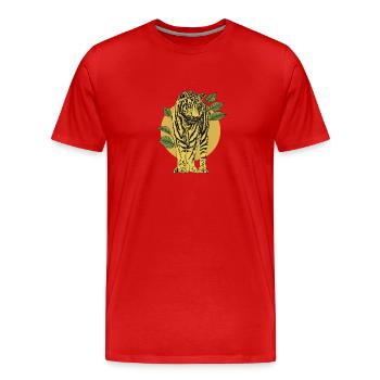 Tigre - T-shirt bio Premium Homme - rouge - Devant - Damien (186cm)