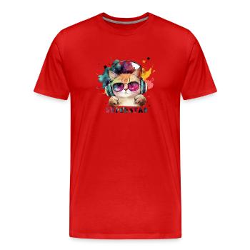 superstar - Männer Premium Bio T-Shirt - Rot - Vorne - Damien (186cm)