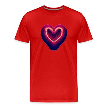 Valentine's Day Mother's Day Wedding Love Engagement - Men's Premium Organic T-Shirt - red - Front - Damien (186cm)
