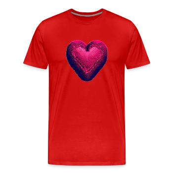 Wedding Love Valentine's Day Mother's Day Engagement - Men's Premium Organic T-Shirt - red - Front - Damien (186cm)