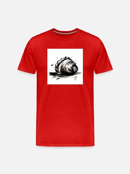 Elegant shell illustration - Men's Premium Organic T-Shirt - red