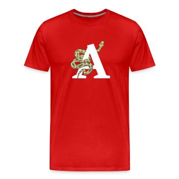 Brief an die Schlange - Männer Premium Bio T-Shirt - Rot - Vorne - Damien (186cm)