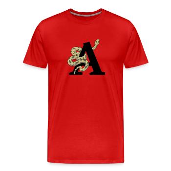 Brief an die Schlange - Männer Premium Bio T-Shirt - Rot - Vorne - Damien (186cm)