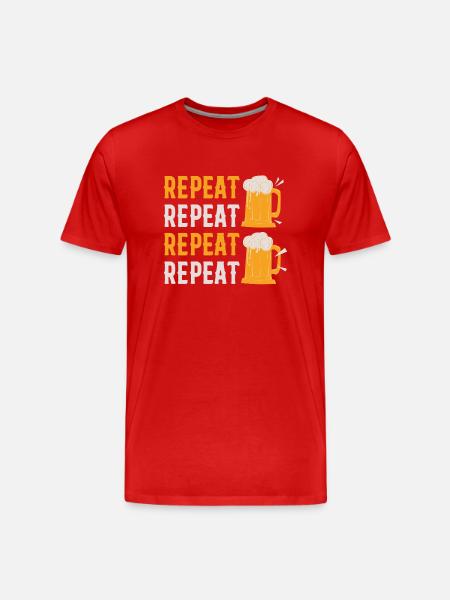 REPEAT - Männer Premium Bio T-Shirt - Rot